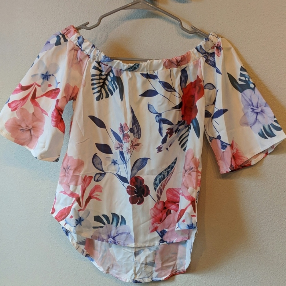 Floral off shoulder top
